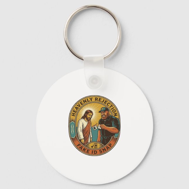 Porte-clés Fausse carte d'identité de Jésus confisquée videur (Recto)