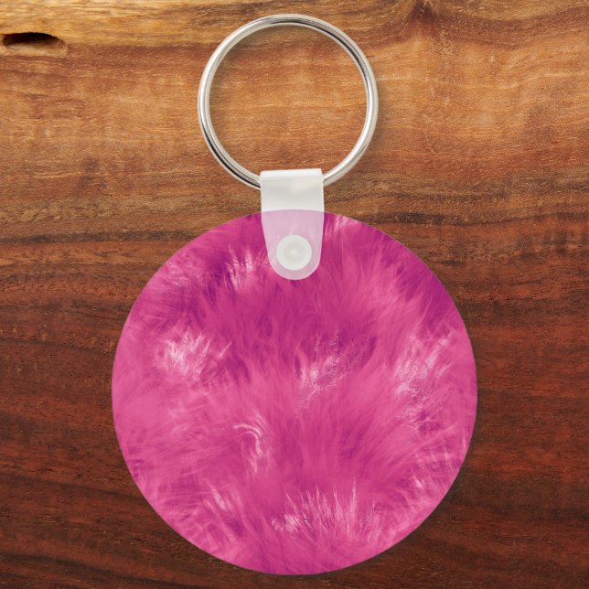 Porte-clés Fausse fourrure rose vif   (Recto)