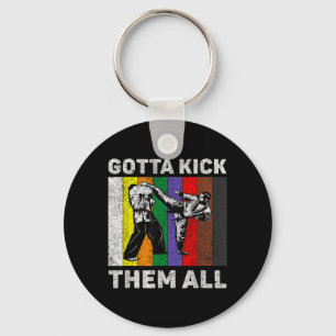 Porte-clés Faut les botter tous Taekwondo Karaté Vintage