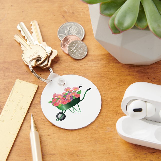 Porte-clés Fauteuil Roulant Plein De Fleurs Porte - clé (Créateur téléchargé)