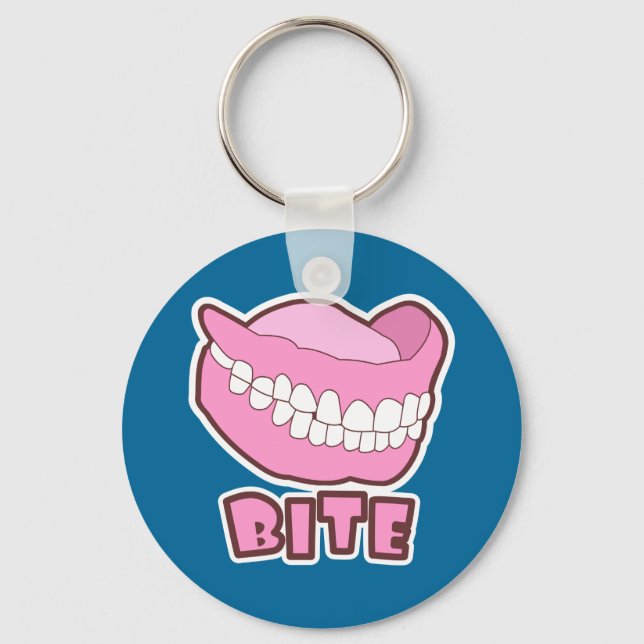 Porte-clés Faux dents Dentures Bite (Recto)