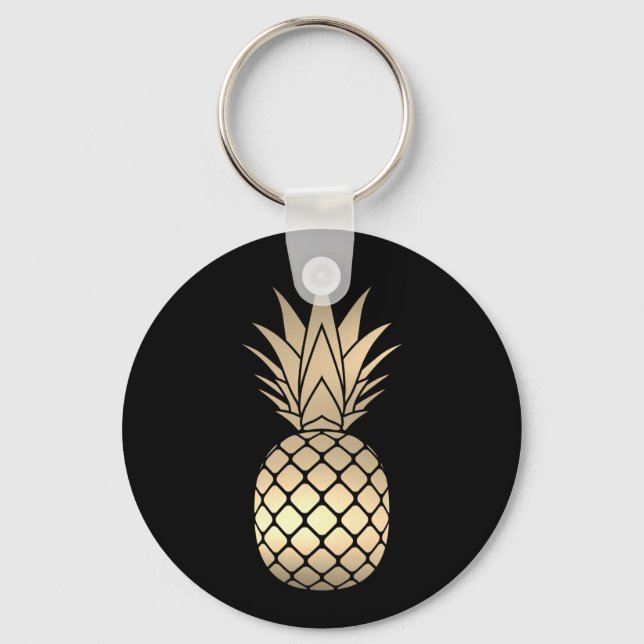 Porte-clés Faux Gold Pineapple Keychain (Recto)