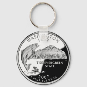 Porte-clés Faux Washington State Quarter