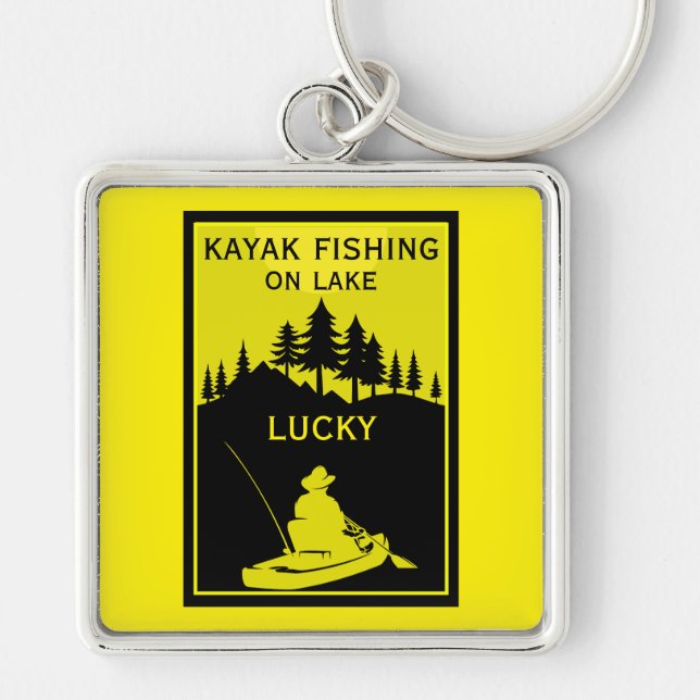Porte-clés Favori Kayak Lake Et River Fishing (Devant)