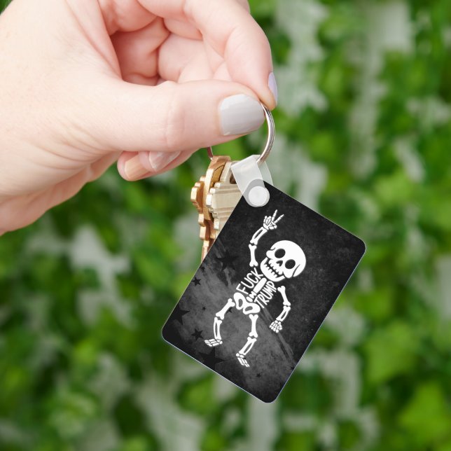Porte-clés FDT Trump Funny Anti Trump Skeleton (main)