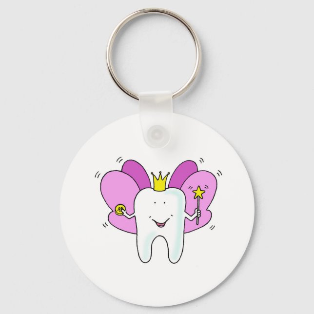 Porte-clés Fée de dents Princesse Félicitations (Recto)