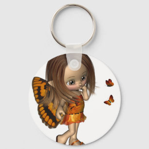Porte-clés Fée de papillon de Toon - orange