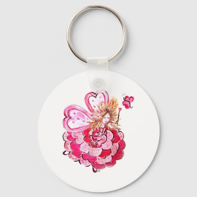 Porte-clés Fée du coeur papillon Colineandco (Recto)
