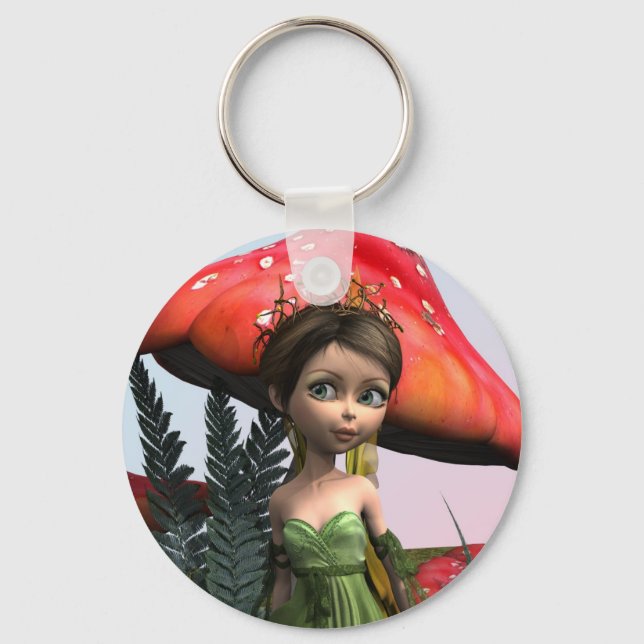 Porte-clés Fée en forêt (Recto)