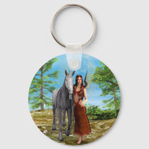 Porte-clés Fée et licorne