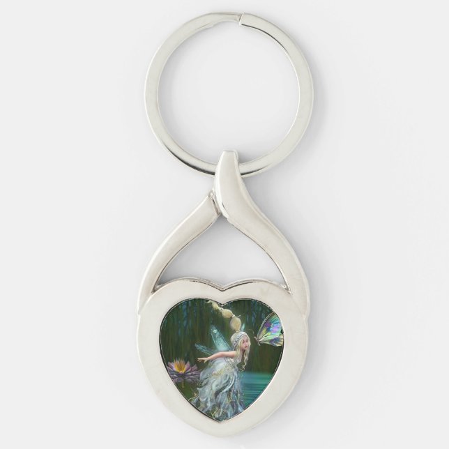 Porte-clés Fée et papillon (Devant)