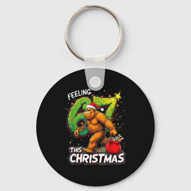 Porte-clés Feeling 67 Funny Christmas Bigfoot Holiday  (Recto)