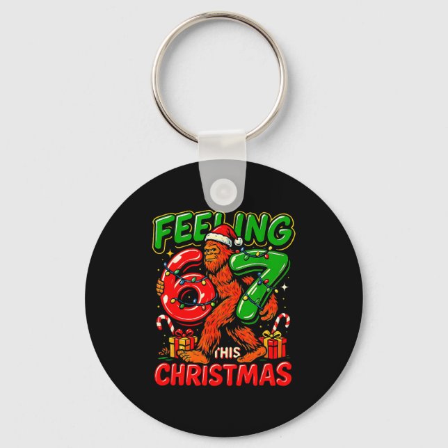 Porte-clés Feeling 67 This Christmas Funny Bigfoot  (Recto)