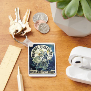 Porte-clés Fées Art Nouveau vintage, Lune Pierrot