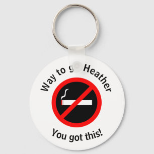 Porte-clés Félicitations à l'abandon du tabac personnalisé