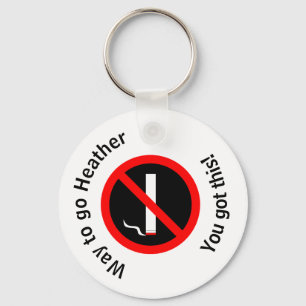 Porte-clés Félicitations à l'abandon du tabac personnalisé