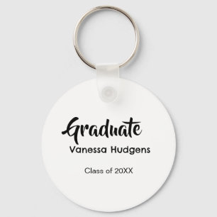 Porte-clés Félicitations au diplômé nom date année classe uni