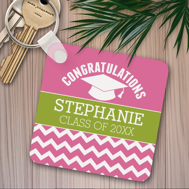 Porte-clés Félicitations Diplômé - Graduation personnalisée (Personalized keychain - Congratulations Graduate)