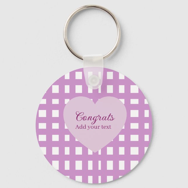 Porte-clés Félicitations minimales simples diplôme violet s (Recto)