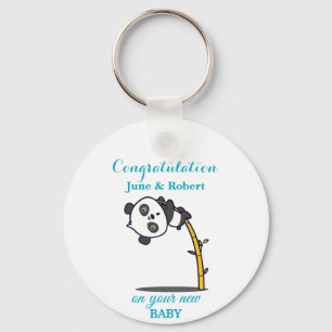 Porte-clés félicitations pour le nouveau bébé