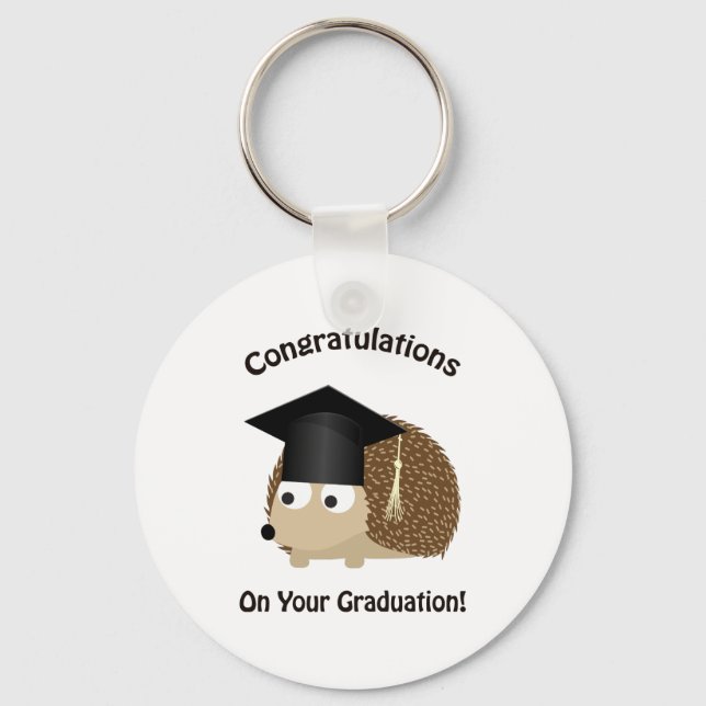 Porte-clés Félicitations pour votre hérisson de diplôme (Recto)