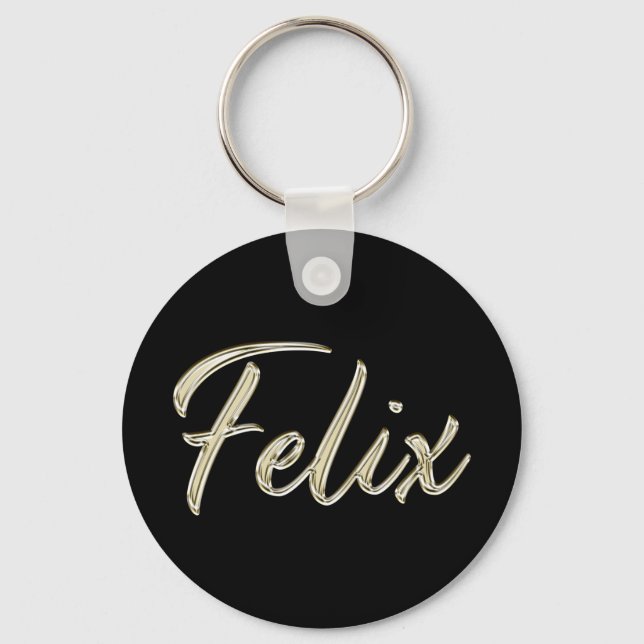 Porte-clés Felix Name whitegold Button (Recto)