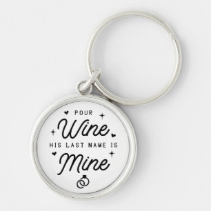 Porte-clés Féminin Mariée Annonce de mariage de la mariée Vin