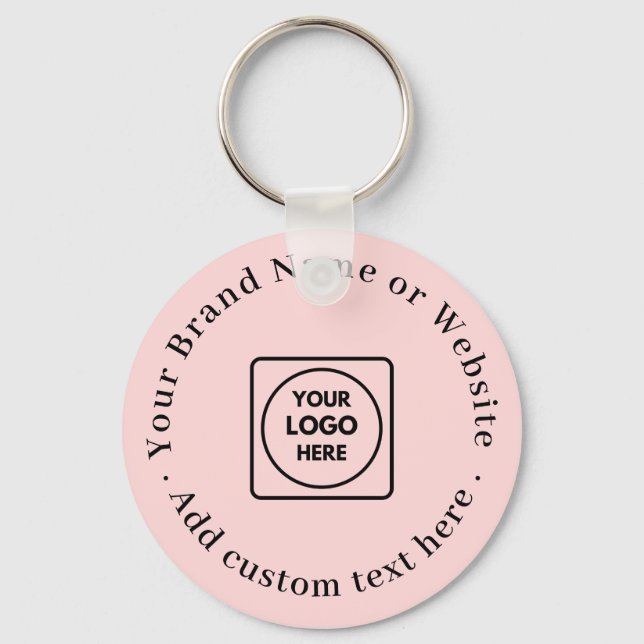 Porte-clés Feminine rose pâle | Conception de logo d'entrepri (Recto)