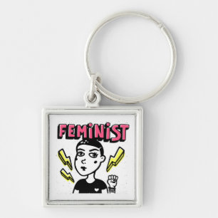 Porte-clés Feminist Pop Art Girl