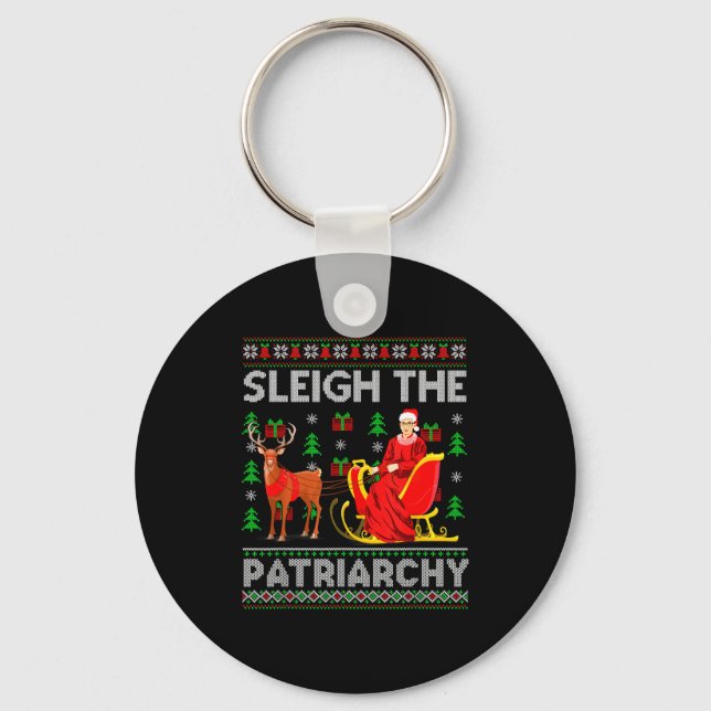 Porte-clés Feminist Ruth Bader Ginsburg Rbg Xmas Sleigh The P (Recto)