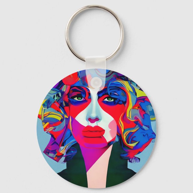 Porte-clés Femme Abstraite (Recto)
