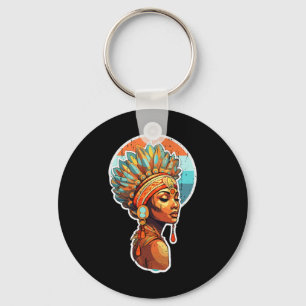 Porte-clés Femme Afro-Américaine Autochtone Fièr de son Mélan
