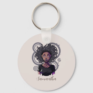 Porte-clés Femme afro magique