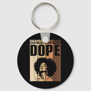 Porte-clés Femme Afro sans s'excuser Noir Filles fortes Vin