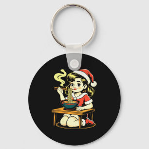 Porte-clés Femme Anime Ramen Noël Kawaii Fille de Père Noël M