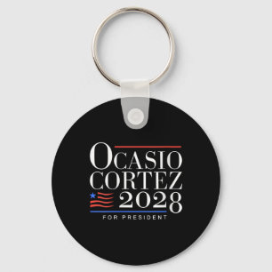 Porte-clés Femme Aoc Pour Président 2028 V-neck