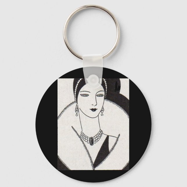Porte-clés Femme art déco 1928 (Recto)