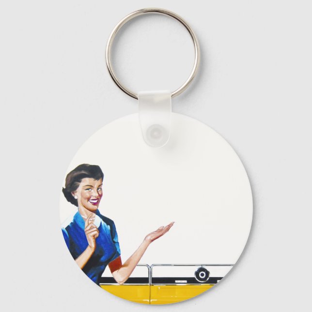 Porte-clés Femme au foyer et nouvelle laveuse (Recto)