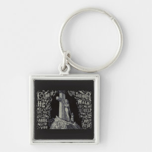 Porte-clés Femme avec enfant et croix Le sanctuaire de l'amou