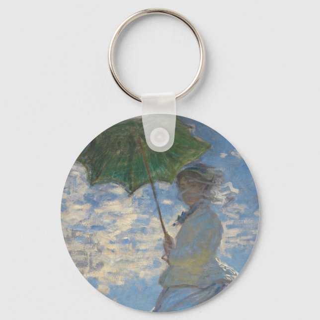 Porte-clés Femme avec parasol - Madame Monet et son fils (Recto)