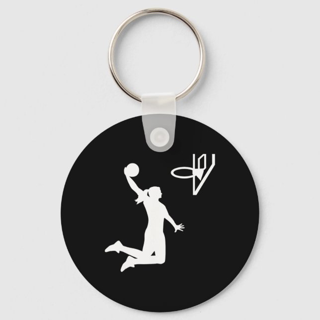 Porte-clés Femme de basket-ball (Recto)