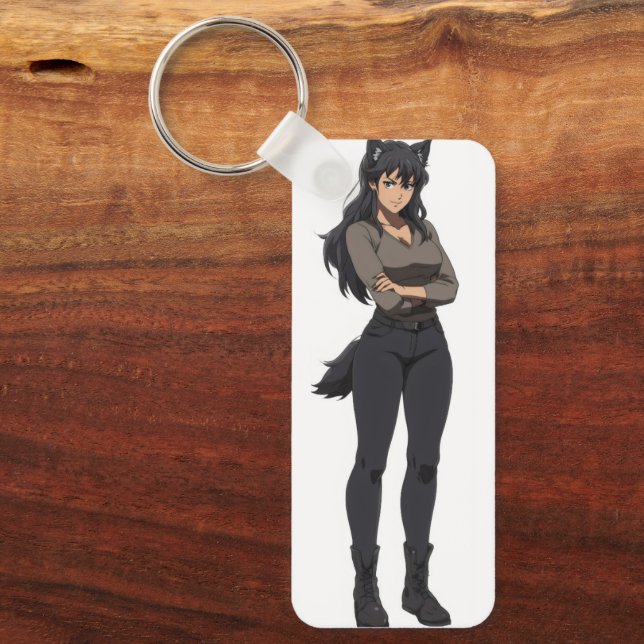 Porte-clés Femme de loup-garou d'Anime (Recto)