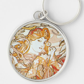 Porte-clés Femme de Mucha avec un porte - clé de Nouveau
