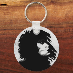 Porte-clés Femme Déesse Gothique Portrait Iconique Art de Mod
