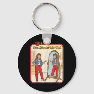 Porte-clés Femme drôle et sarcastique sous pression Miroir Ré