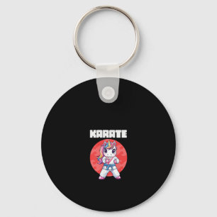 Porte-clés Femme drôle licorne karaté fille karaté arts marti