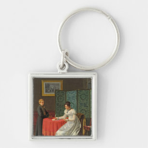 Porte-clés Femme écrivant une lettre