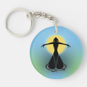 Porte-clés Femme en fleurs