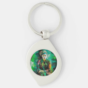 Porte-clés Femme en vert