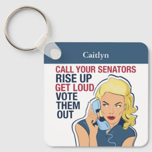 Porte-clés Femme Féministe Personnalisée Militante Politique